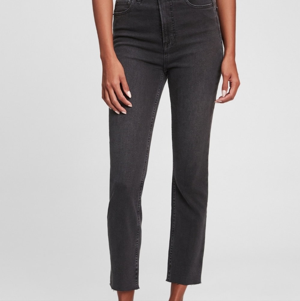Sky-high black slim jeans from GAP size 10 SHORT